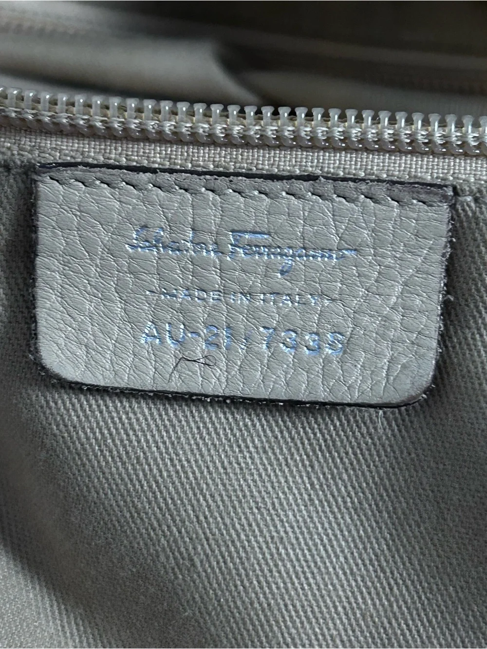 Salvatore Ferragamo Gancini Pebbled Leather Satchel Bag Manila Beige Yellow Ital